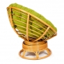 Кресло из ротанга «Папасан» (Papasan 23/01B Honey мёд) + Подушка (флок олива)